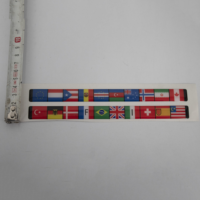 برچسب خودرو مدل ژله ای کد small flag2 بسته دو عددی