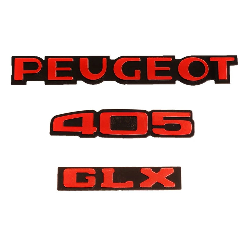 آرم صندوق عقب خودرو مدل PUG-405RED-1058 مناسب برای پژو 405 مجموعه 3 عددی