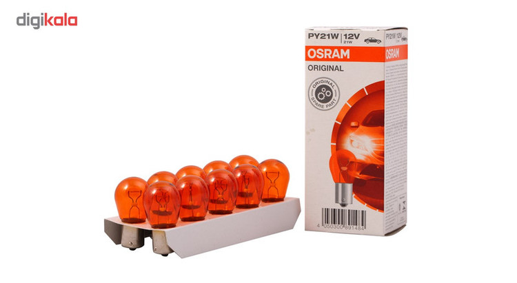 لامپ خودرو مدل PY21W 12V 21 W 7507 بسته 10 عددی