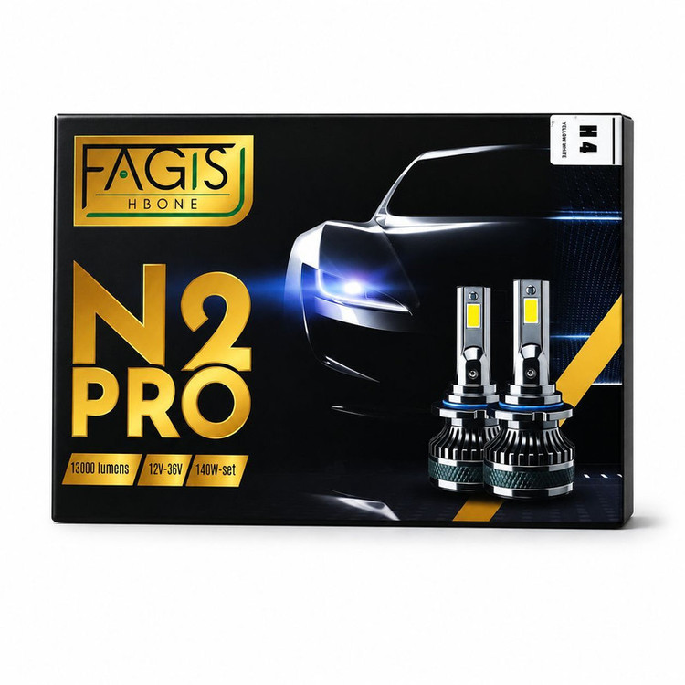 هدلایت لامپ خودرو فاگیس مدل N2PRO پایه H4 بسته 2 عددی