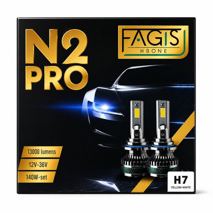 هدلایت لامپ خودرو فاگیس مدل N2PRO پایه H7 بسته 2 عددی